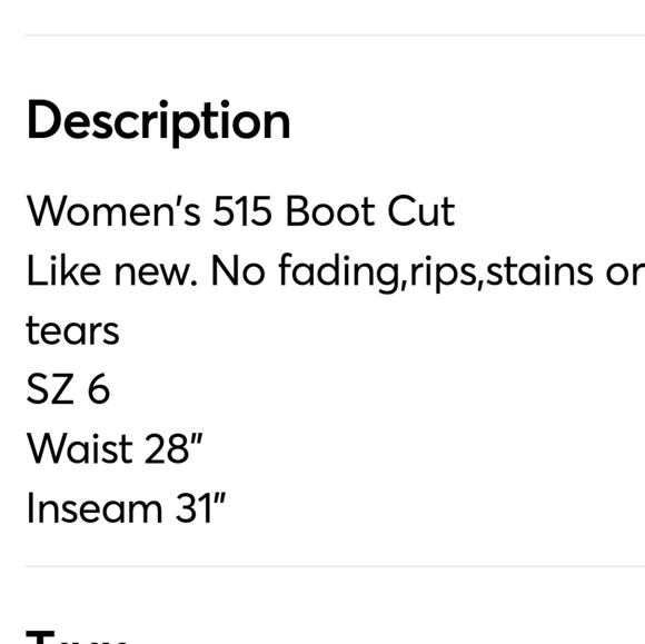 Women's 515 Boot Cut Levi's. - Picture 6 of 7